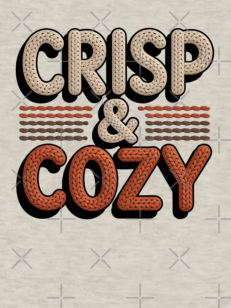 Crisp & Cozy - Bold Autumn Typography Design by Jollys-ArtShop