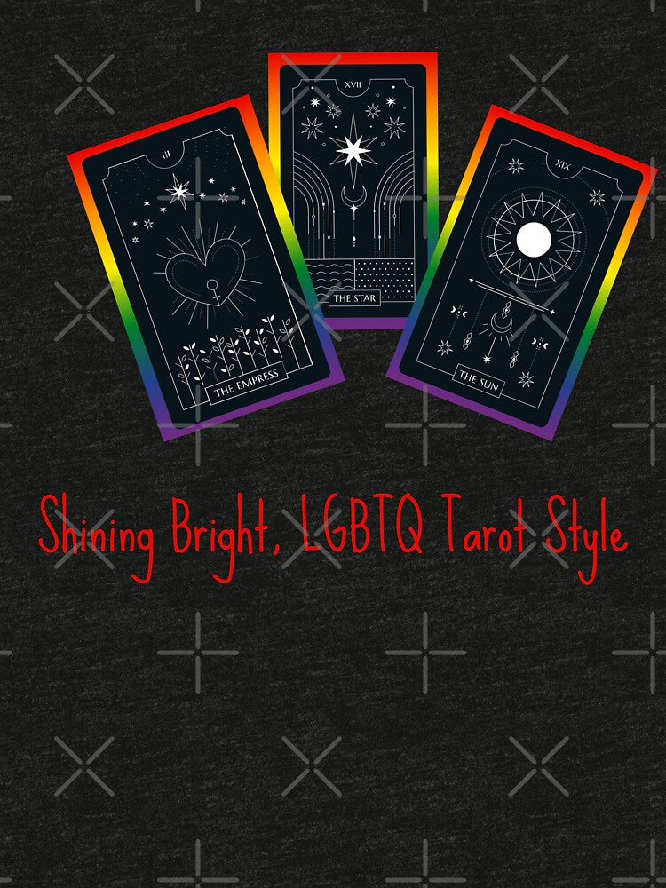 LGBTQ Tarot T-shirt, Shining bright LGBTQ tarot style slogan Unisex T-shirt, LGBTQ tarot tees gift ideas, Tarot lgbtq gift idea, Tarot T-Shirt, by PrideBeProud