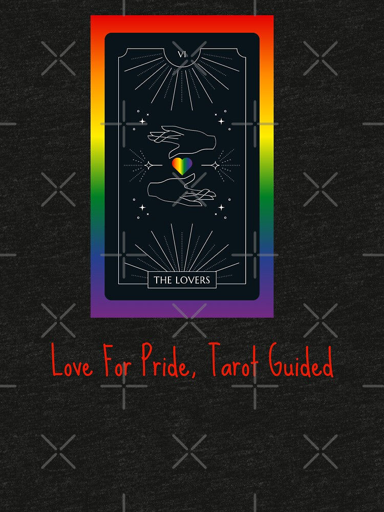 LGBTQ The Lovers Tarot T-shirt, Love for pride, tarot guided slogan Unisex T-shirt, LGBTQ the lovers tarot tees gift ideas, Tarot lgbtq gift idea, Tarot T-Shirt, by PrideBeProud