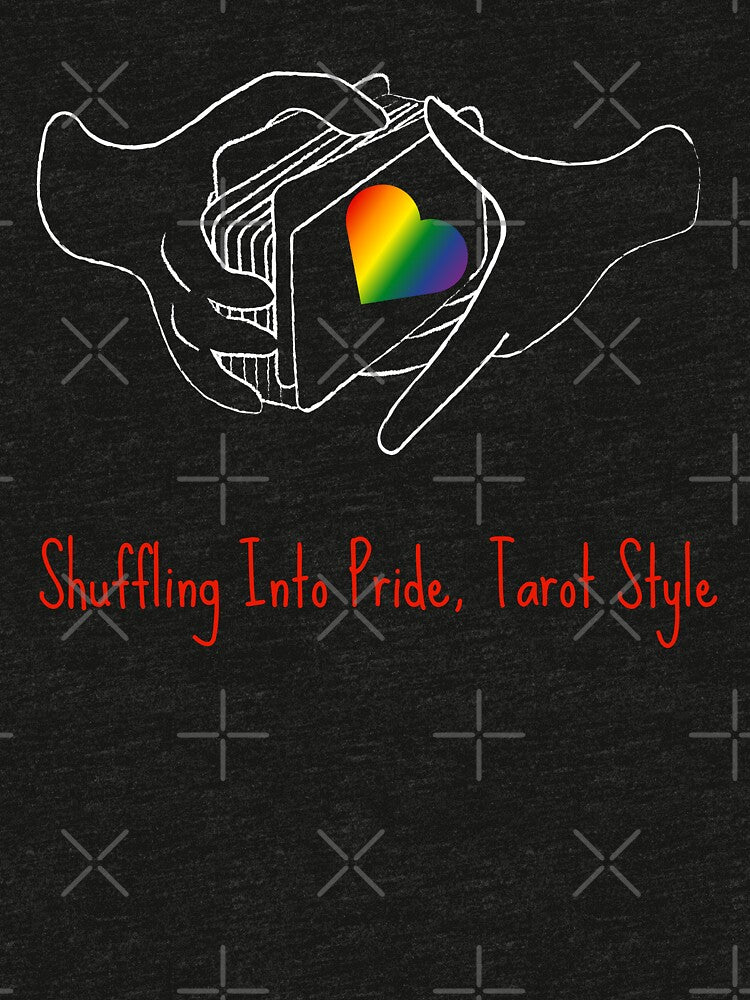 LGBTQ Tarot T-shirt, Shuffling into pride tarot style slogan Unisex T-shirt, LGBTQ tarot tees gift ideas, Tarot lgbtq gift idea, Tarot T-Shirt, by PrideBeProud
