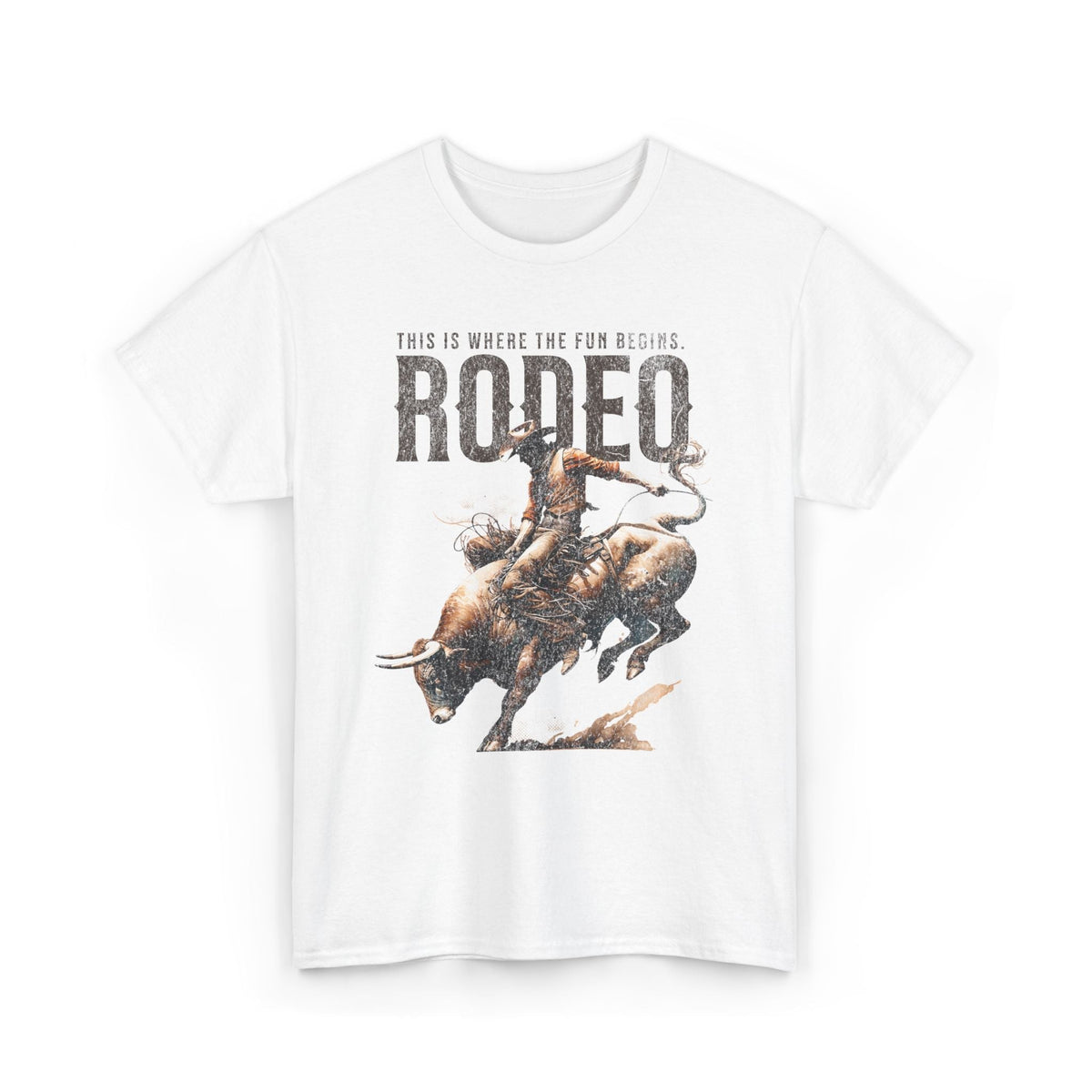 Retro Rodeo Bull Riding Shirt Vintage Western Tee