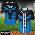 Retro Skull Natural Ice Baseball Jersey - Aopprinter