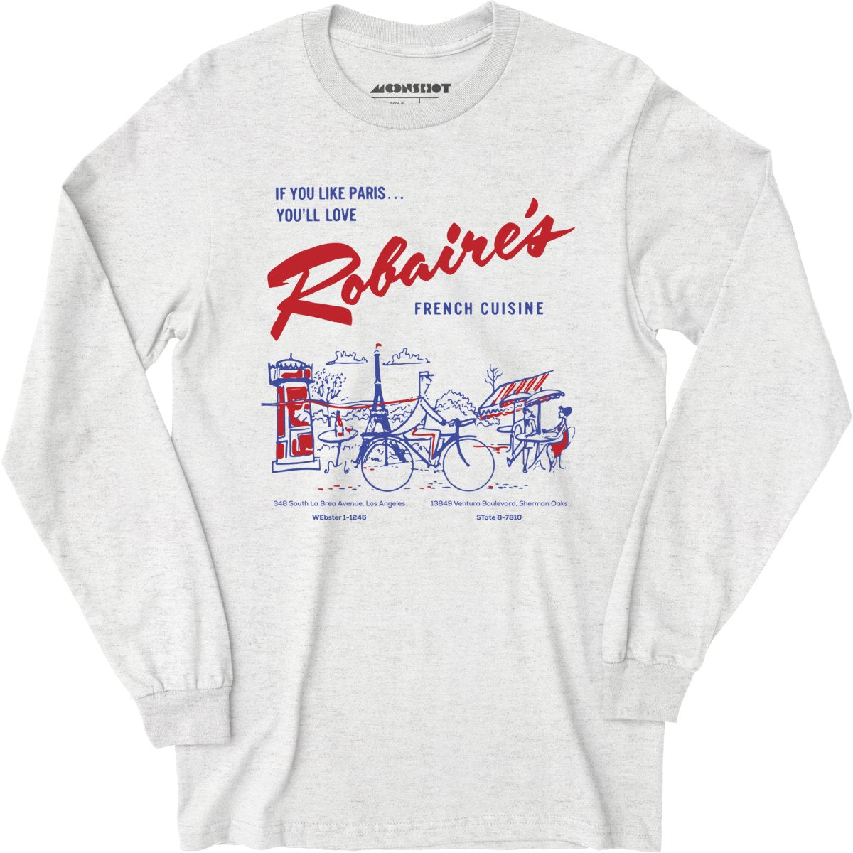Robaire's French Cuisine - Los Angeles, CA - Vintage Restaurant - Long Sleeve