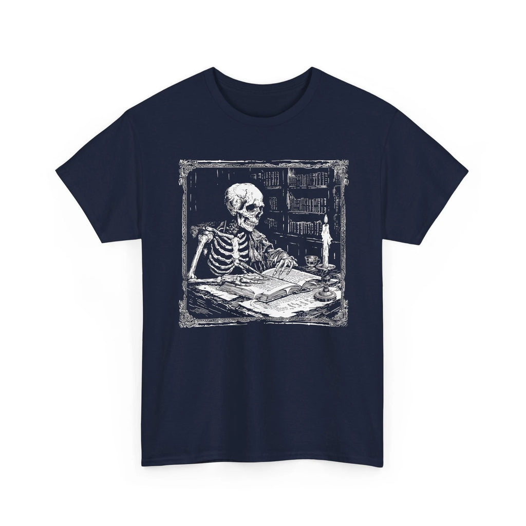 Vintage Skeleton Teacher Professor Shirt Dark Academia Scholar Gothic Library