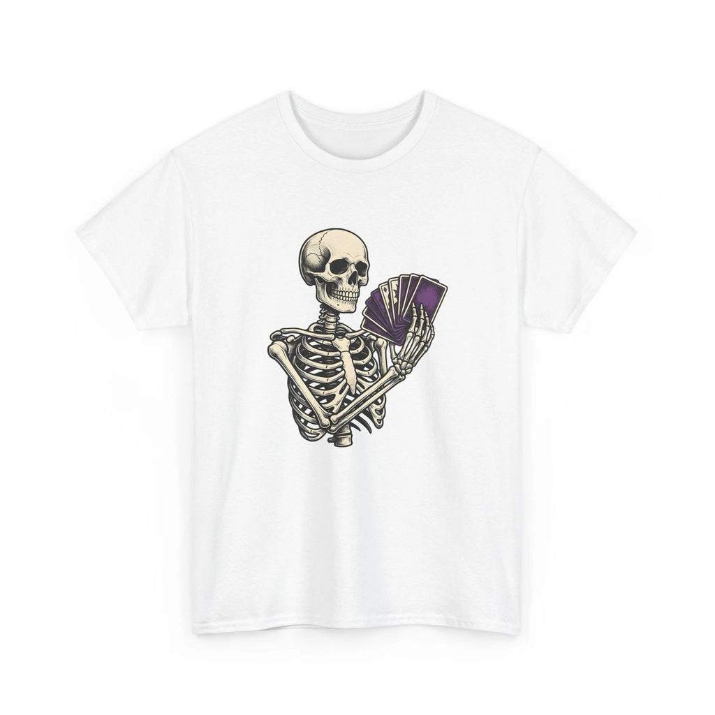Skeleton Playing Cards Shirt Halloween Gothic Gift Women Vintage Tee Card Shark