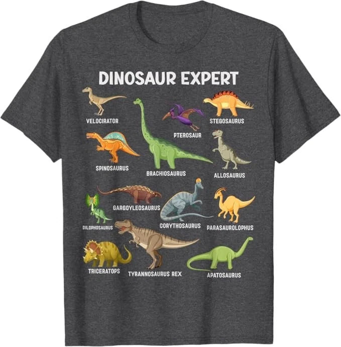 Dinosaur Boys Tee for Kids Adult Toddler Cute Mens Dinosaur T-Shirt