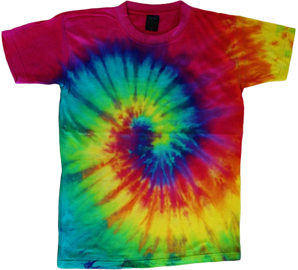 Spiral design tie dye t-shirt colorful swirl tie dye tee men's tie dye shirt