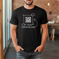 Custom Personalised QR Code T Shirt New Design Printed Unisex Adults Gift T Top