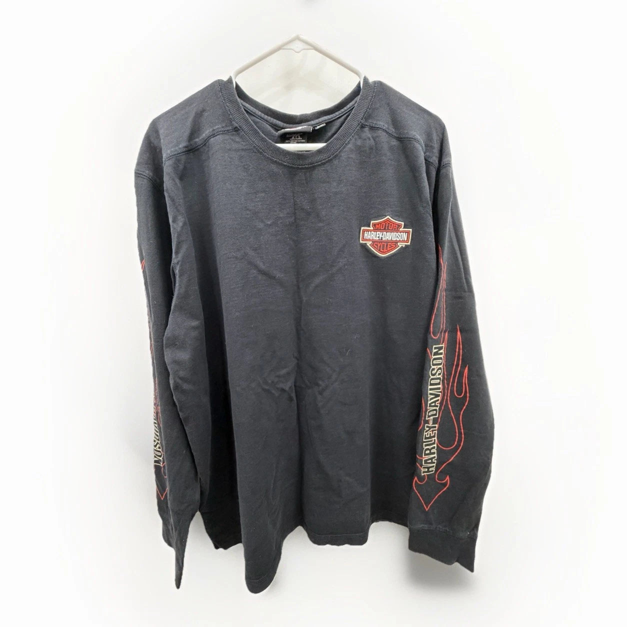 Harley-Davidson Men's 2XL Long Sleeve T-Shirt Black Motorcycle Biker