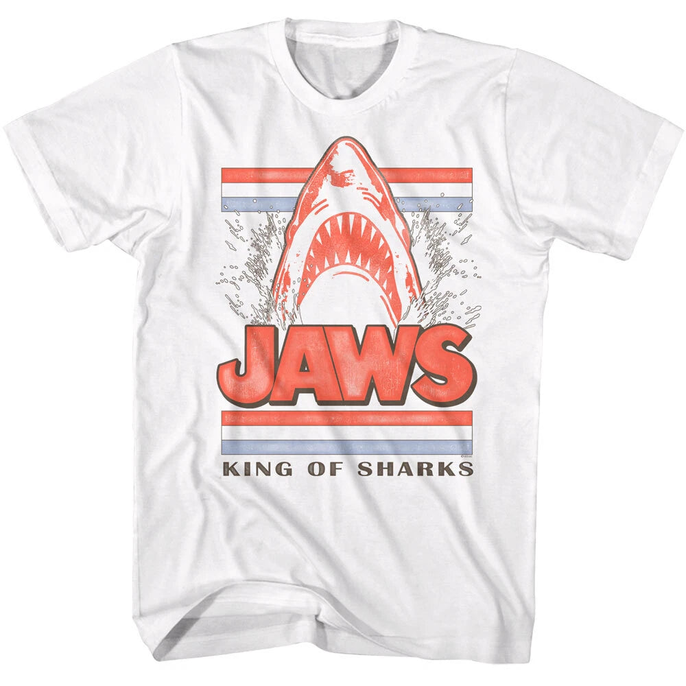 Jaws 70's Movie Great White Shark Head King Of Sharks Men's T Shirt