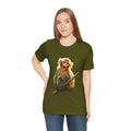 Playful Monkey on Branch T-Shirt | Cute Primate Illustration