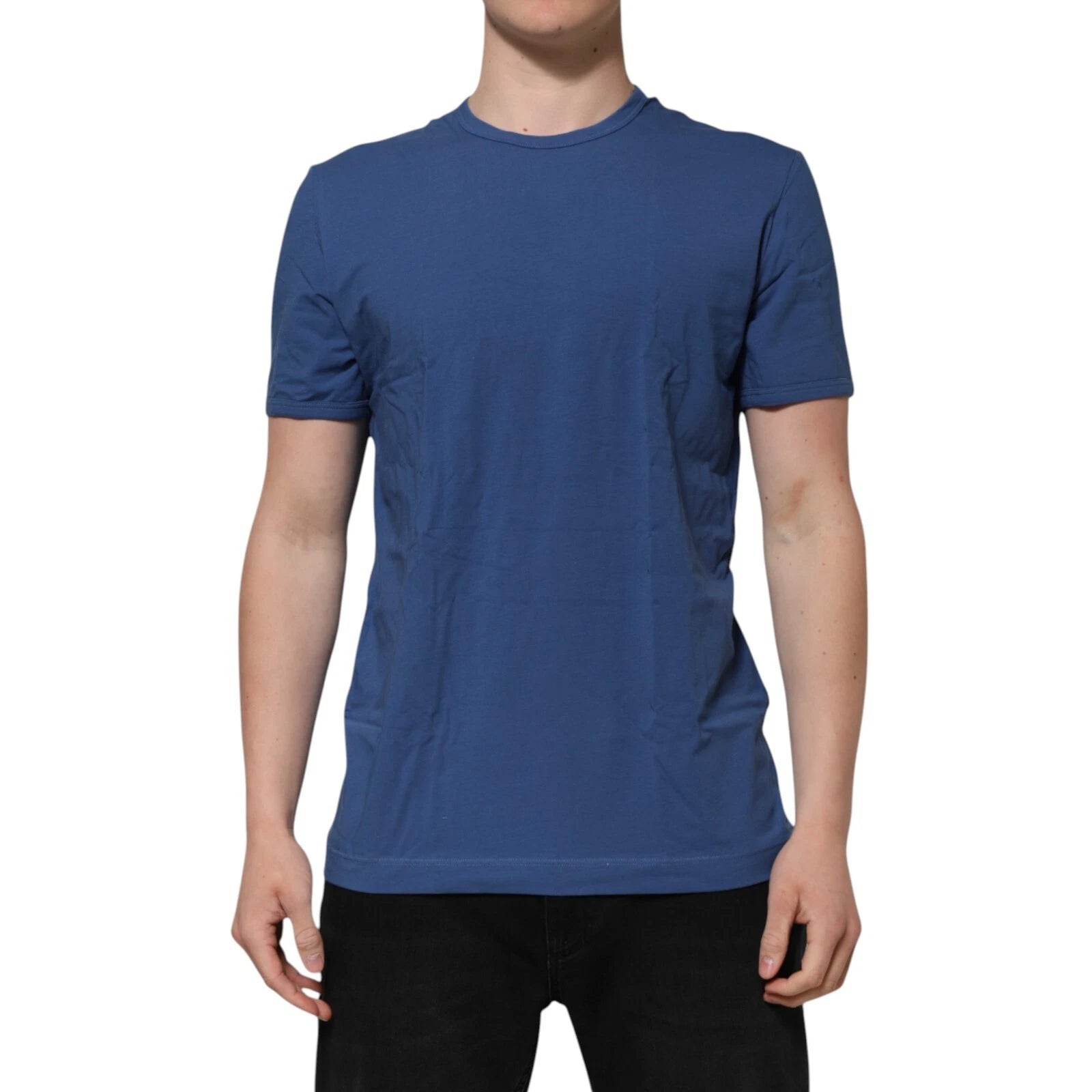 DOLCE & GABBANA T-shirt Blue Cotton Men Round Neck Underwear IT5 / US M 160usd