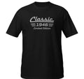 80th Birthday Shirt Born in 1946, Classic Car Limited Edition Cotton Tee for Men