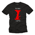 Death Shinigami Men's Comic T-Shirt with Ryuk Note - Men's Anime Nerd Shirt