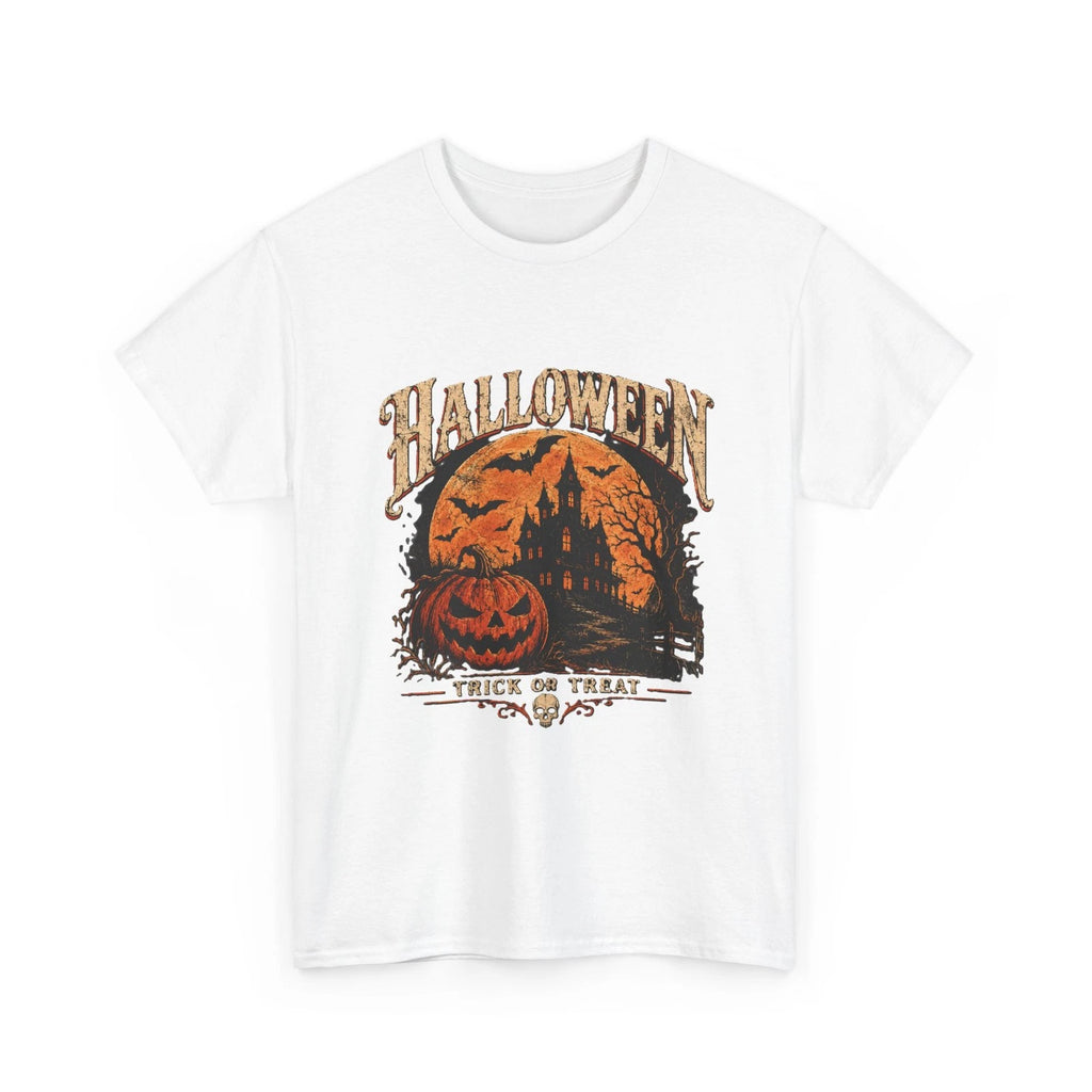 Vintage Halloween Pumpkin Scene T-Shirt | Trick or Treat Retro Graphic