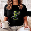 Funny Pickle Playing Lacrosse Tee, Trendy Boys Sports Humor Graphic Shirt