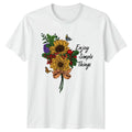 Enjoy Simple Things T-Shirt Botanical Butterflies Nature Lovers And Her