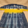 Sweden Flag Tie Dye Shirt Medium Short Sleeves 100 % Cotton New  Blue/Yellow