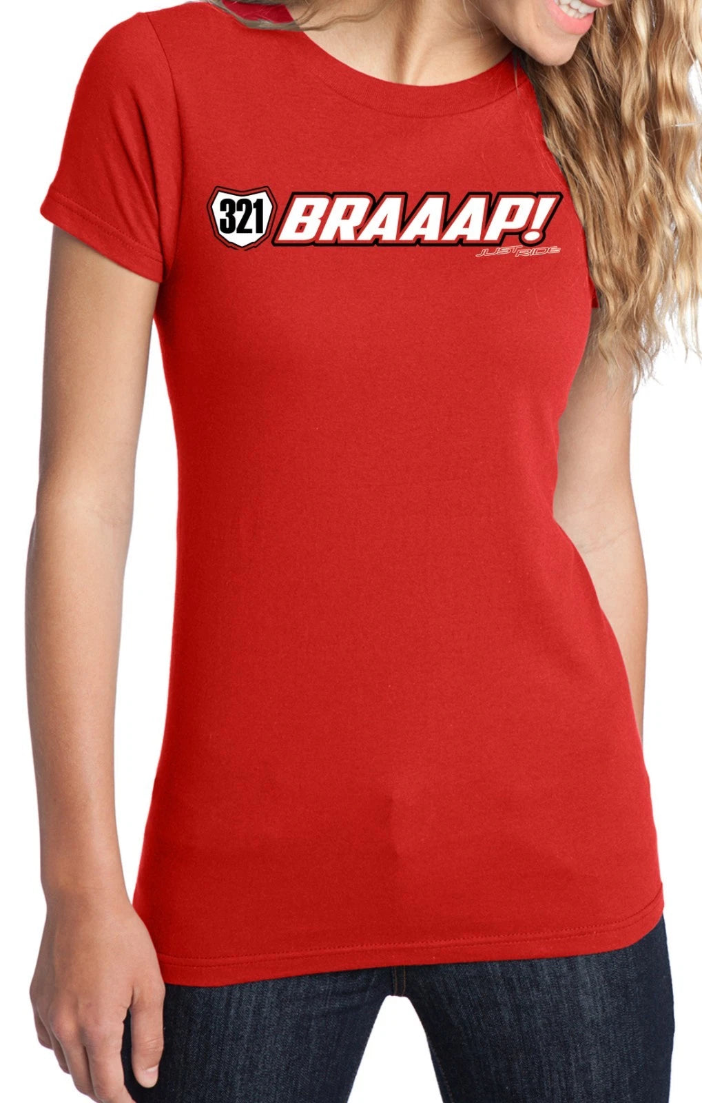 JUST RIDE BRAAAP CUSTOM NUMBER PLATE T SHIRT MX MOTOCROSS PERSONALIZED