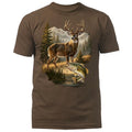 Deer & Bass Wilderness Hunting Fishing Wildlife T-shirt