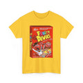 Wacky Packages Fruity Devils Cereal Printed T-Shirt Funny Fruity Pebbles Parody