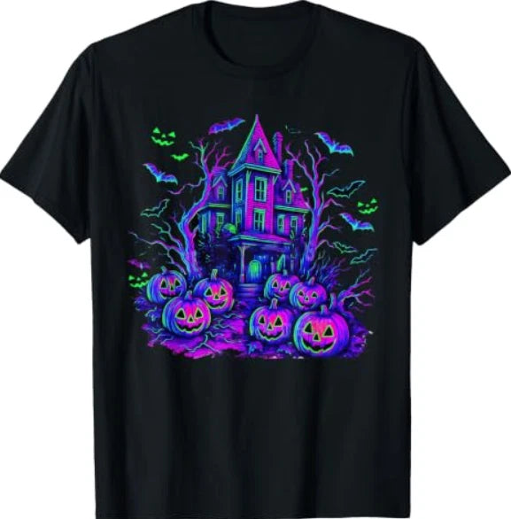 Vintage Halloween Spooky Scene Retro Pumpkin Scary Season T-Shirt