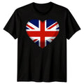Union Jack T-Shirt Heart England UK Flag Tee Great Britain Shirt Adults & Kids