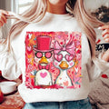 Funny Valentine Goose Sweatshirt  Pink Coquette XOXO | Trendy Valentine’s Day