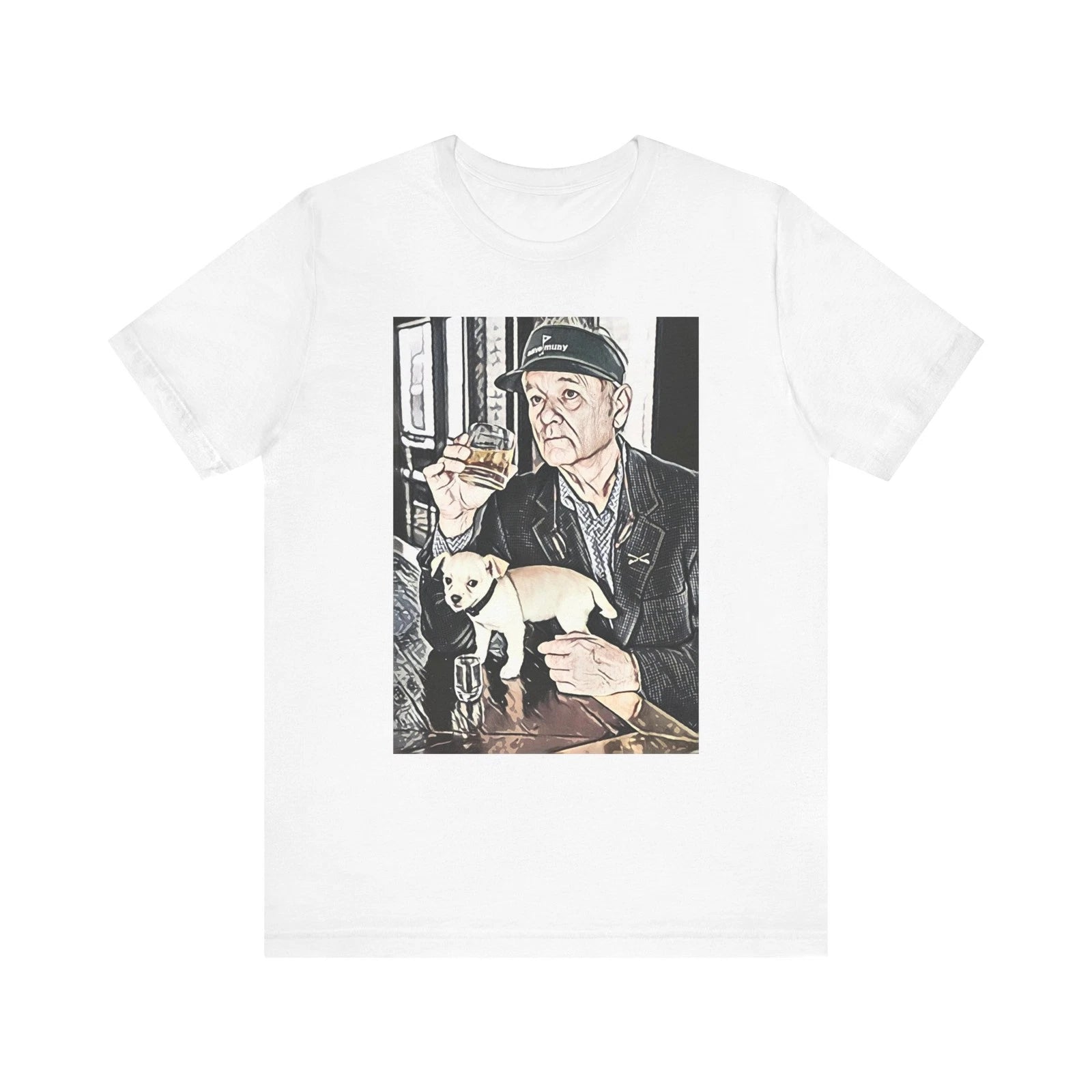 Bill Murray Art Short Sleeve Tee Shirt Graphic Print Crewneck Unisex Gift NEW