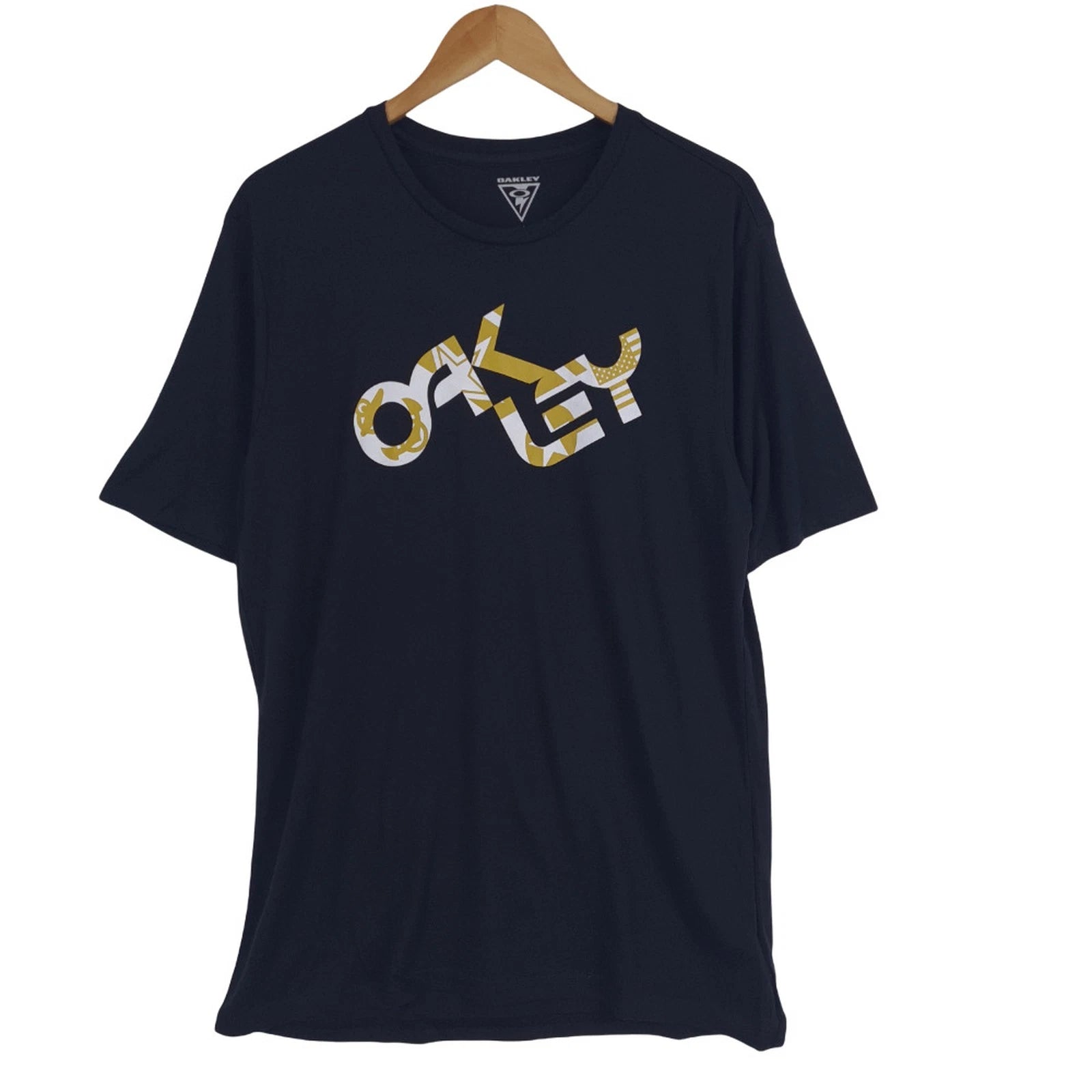 Oakley Mens T Shirt Black Cotton Heritage Xm1 Size L