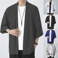 Trendy Men's Kimono Top Shirt Robe Coat Outerwear Yukata Japanese Style