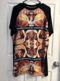 VTG Michael Cherry T-shirt Religious Art Print Cherubs Black Size XL