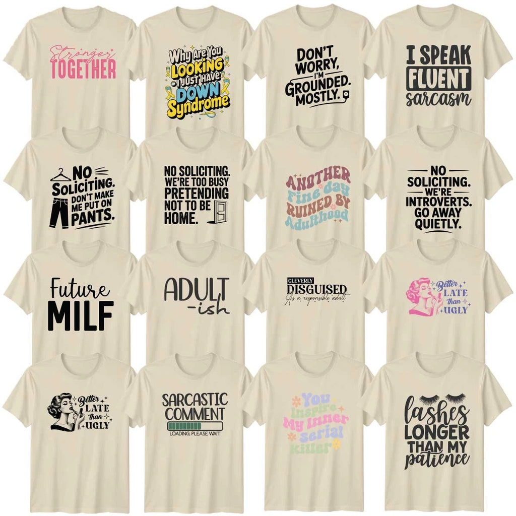Introvert Humour Adult T-Shirt Sarcastic Quotes Funny Gift
