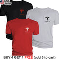 Tesla T-Shirt Motors Logo Elon Musk Model S 3 X Y Cybertruck Racing Sport BTS08