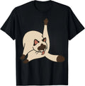 Funny Cute Cat Grooming Minimalist Line Art Pet Lover Gift Unisex T-Shirt