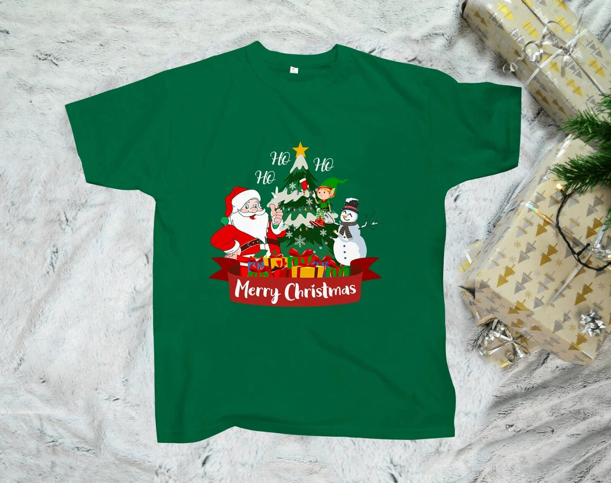 Santa Claus Merry Christmas Shirt Snowman Elf Xmas Celebration Festive T Shirt