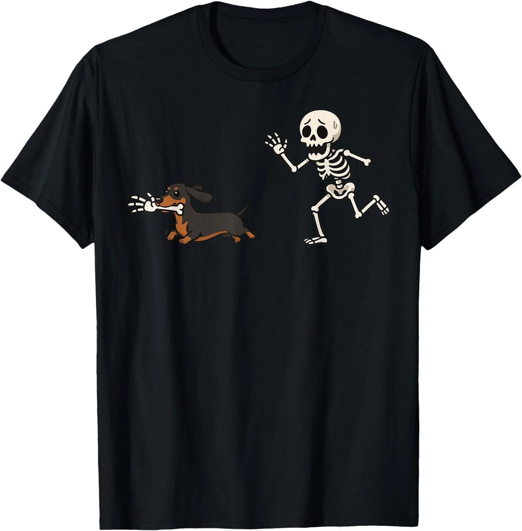 Dachshund Skeleton Hand Halloween T-Shirt
