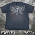 Vintage Y2K 2007 Miami Ink Merch Skull Wing Tattoo Graphic Print T-Shirt Size XL
