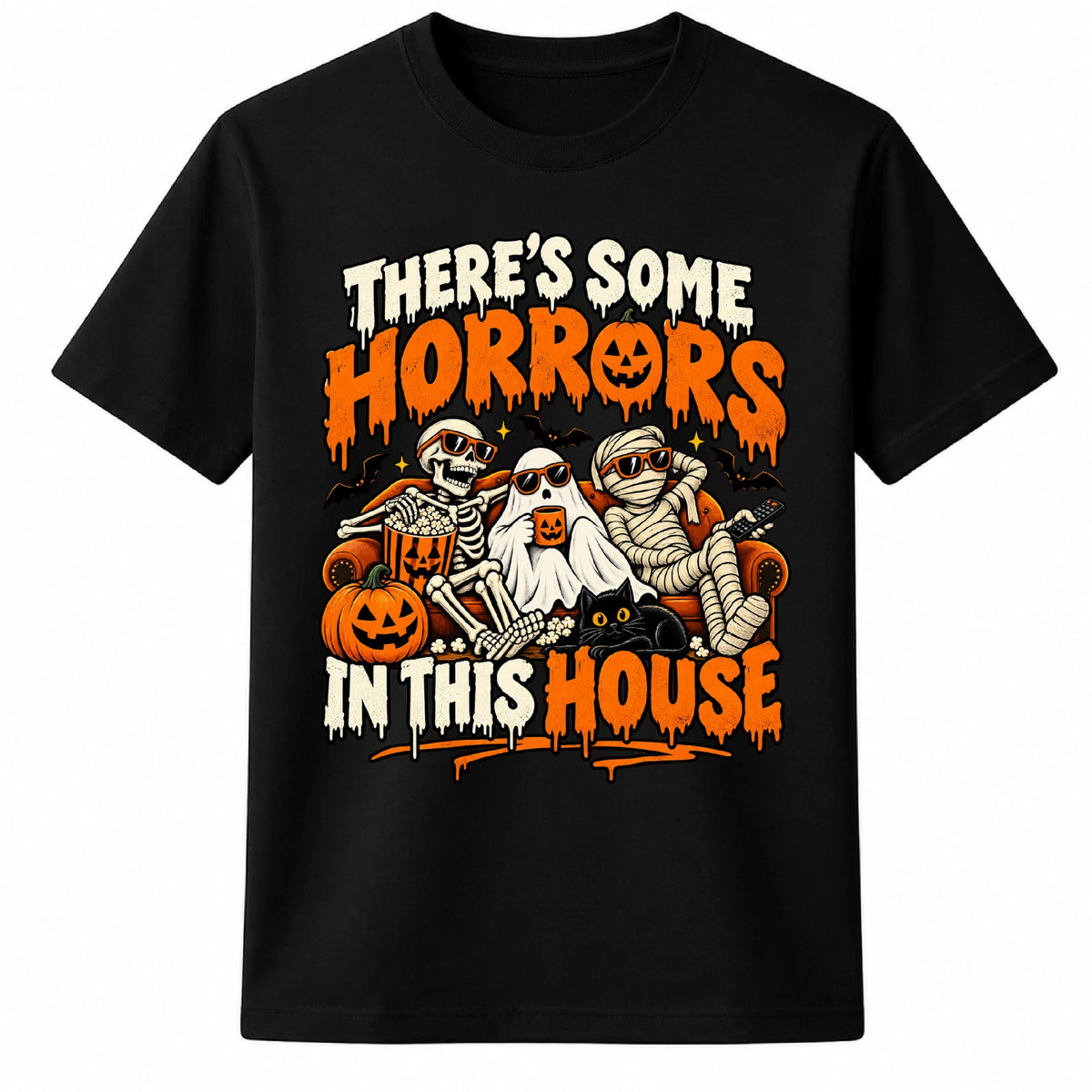 Funny Halloween T Shirt Skeletons Mummies Ghosts Spooky Party Costume Gift