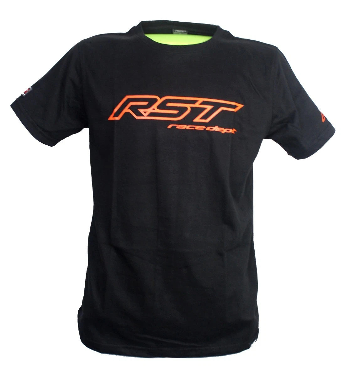 RST Race Department Logo T-Shirt Black/Fluo-Orange Sports Urban Casual Men's ...
