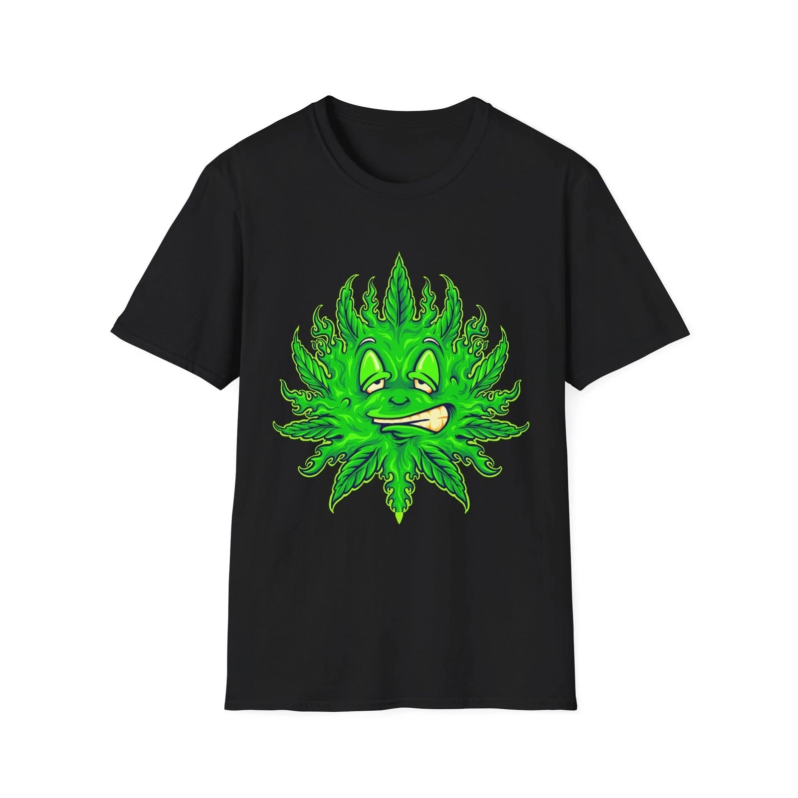 Cool Green Sun Graphic Unisex Softstyle T-Shirt, Casual Tee, Summer