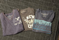 Lot of 3 American Eagle Outfitters Men's Short Sleeve T-Shirt Gray / Navy Size L