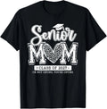 Senior Mom Class of 2027 Leopard Proud Mama Graduation T-Shirt unisex T-Shirt
