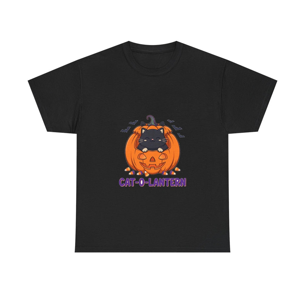 CAT-O-LANTERN Halloween Black Cat Pumpkin T-Shirt