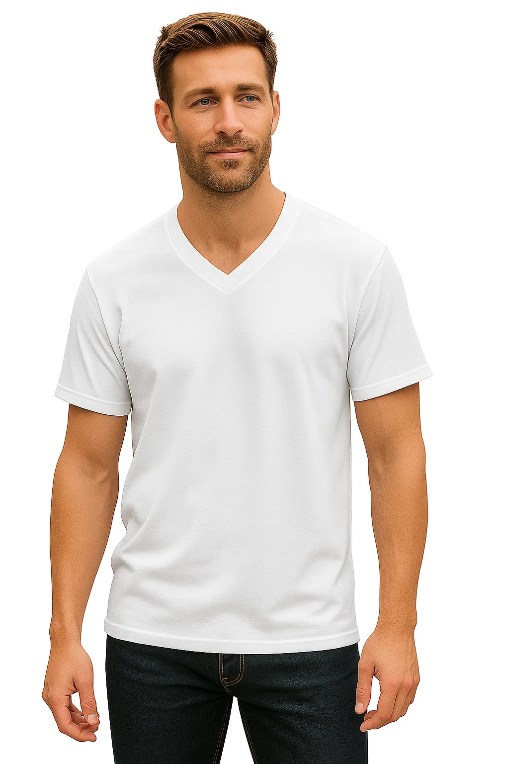 A1 Men's Black V-Neck T-Shirts| white |multipack  | Soft Cotton | Size 4X- Large