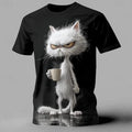 Men's Animal Cat Funny T Shirt Short Sleeve T shirt 3D Print Crew Neck Shirt