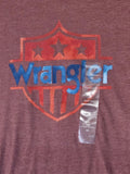 Wrangler Brand Graphic Short Sleeve T-Shirt Size Mens Medium New Dusty Red