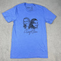 Tina Fey & Amy Poehler Shirt Adult Small Blue Short Sleeve Restless Leg Tour