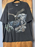 VTG Stand Out Shirt Large Hidden 1995 Bald Eagle Design Artsy Mountain Outdoor