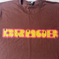 Crumb Records 2022 Groovy Lettering Font Band Tee Shirt Adult Small Brown New